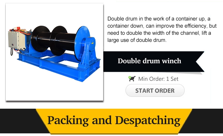 1000 m horizontal pulling  Diesel engine motorize drive winch