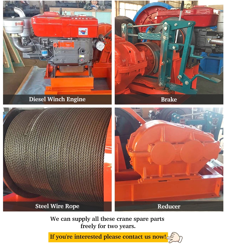 1000 m horizontal pulling Diesel engine motorize drive winch